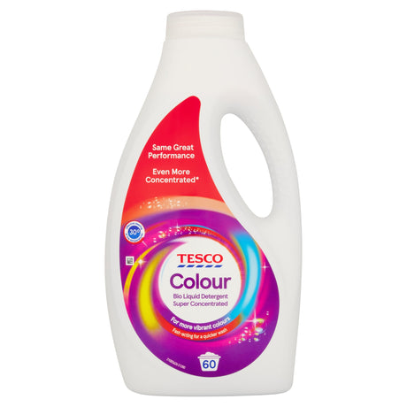 Tesco Colour Bio Liquid Detergent Super Concentrated 60 Washes 1.5 L