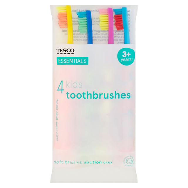 Tesco Essentials 4 Kids Toothbrushes