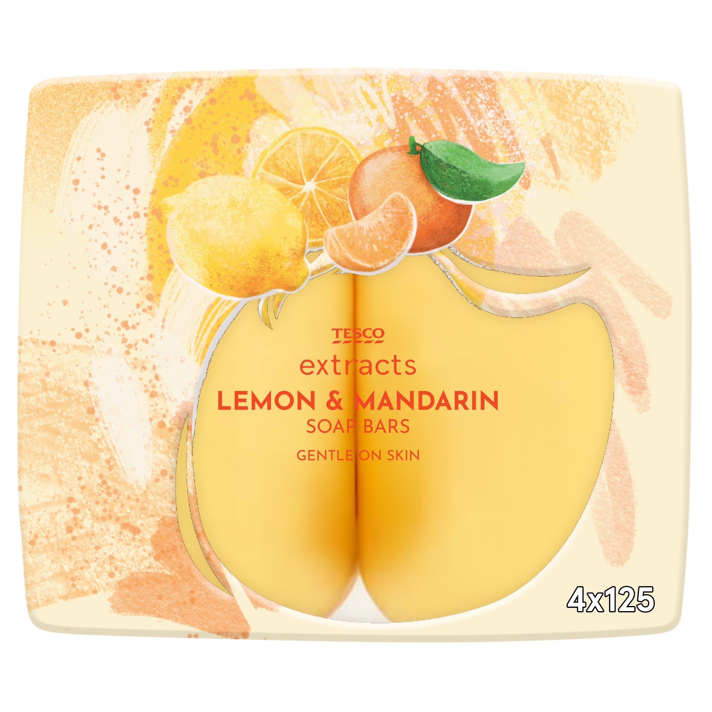 Tesco Extracts Lemon & Mandarin Soap 4 x 125 g