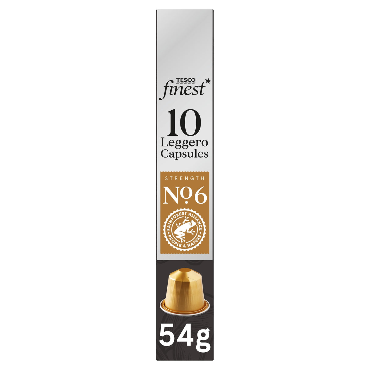 Tesco Finest 10 Leggero Coffee Capsules Strength 6 54 g