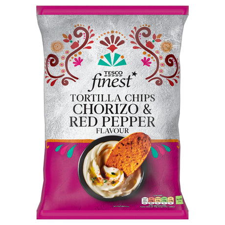 Tesco Finest Chorizo & Red Pepper Flavour Tortilla Chips 150 g