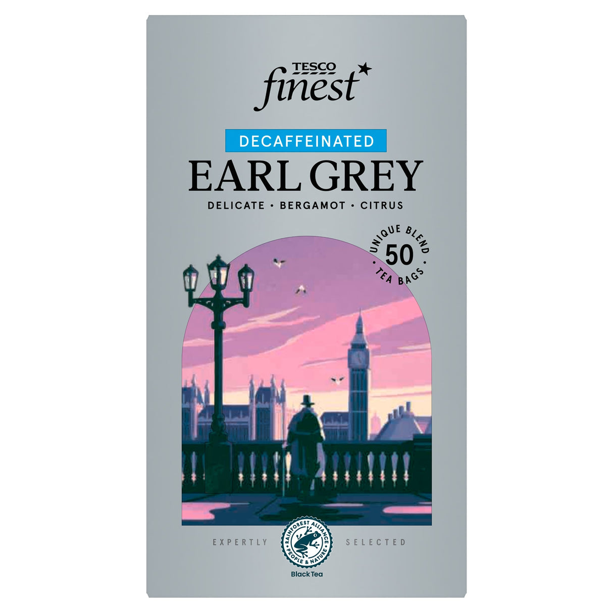 Tesco Finest Decaffeinated Earl Grey Tea Bags 50 Pack 125 g
