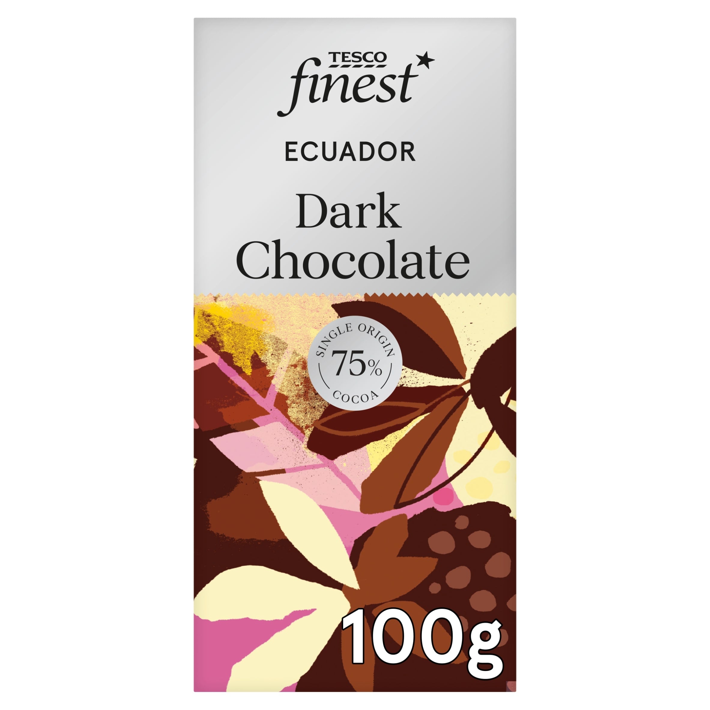 Tesco Finest Ecuador Dark Chocolate 75% 100 g