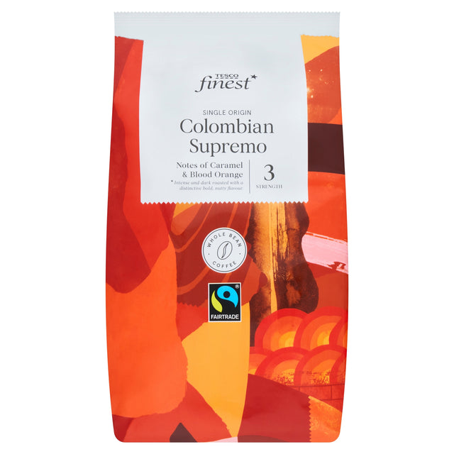 Tesco Finest Fairtrade Colombian Supremo Roasted Coffee Beans 750 g