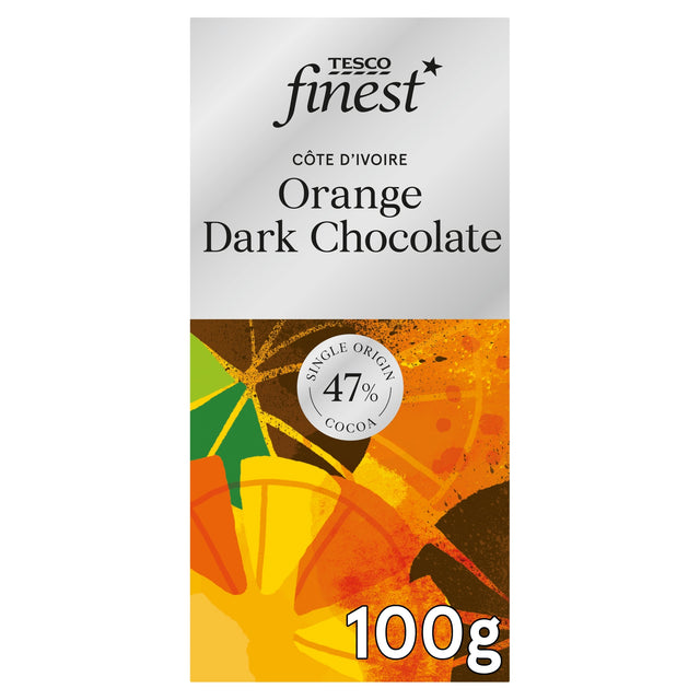 Tesco Finest Orange 47% Dark Chocolate 100 g