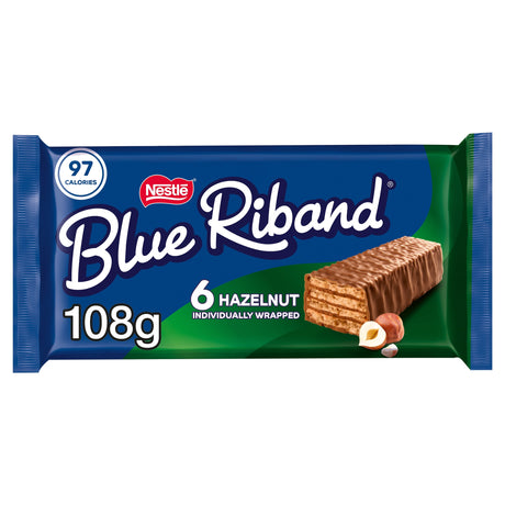 Blue Riband Hazelnut Chocolate Wafer Bars 6 x 18 g