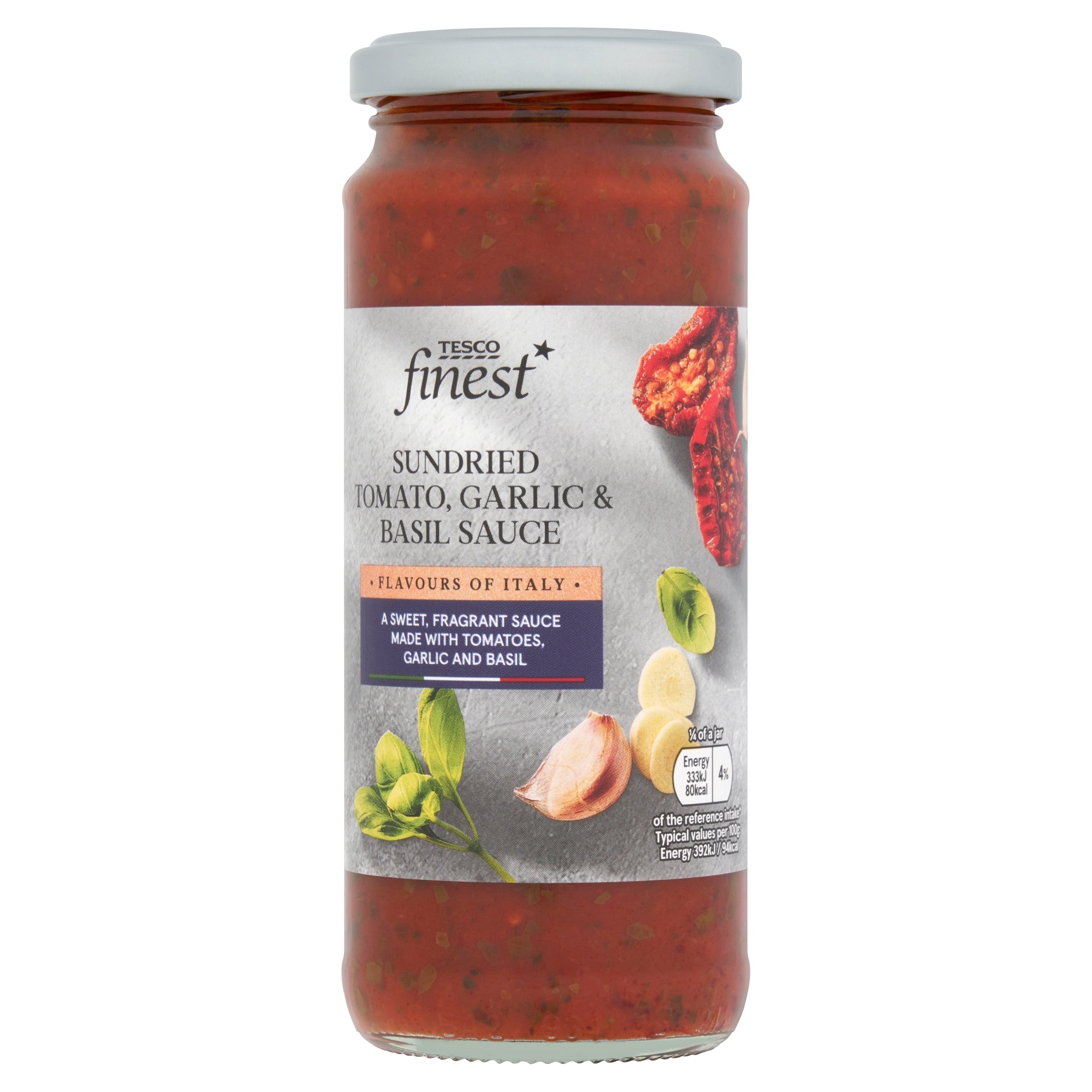 Tesco Finest Sun Dried Tomato Garlic & Basil Sauce 340 g