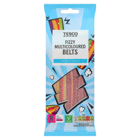 Tesco Fizzy Multi-Coloured Belts 75 g