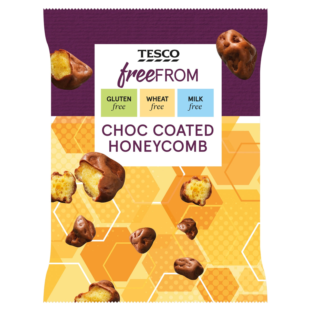 Tesco Free From Chocolate Coated Honeycomb 119 g
