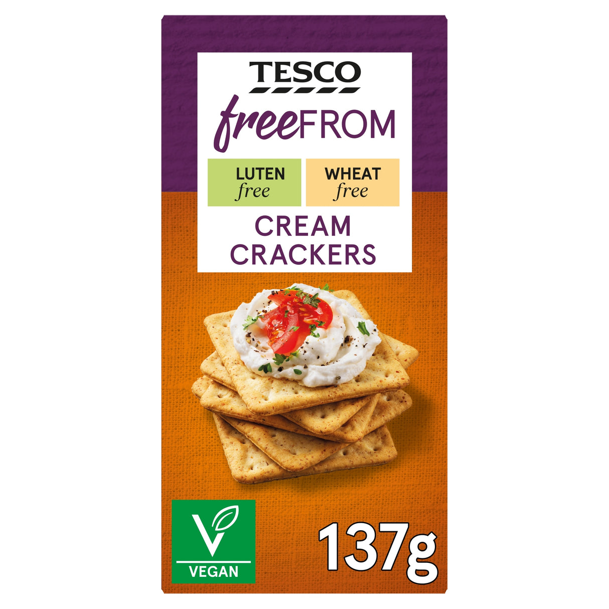Tesco Free From Cream Crackers 137 g
