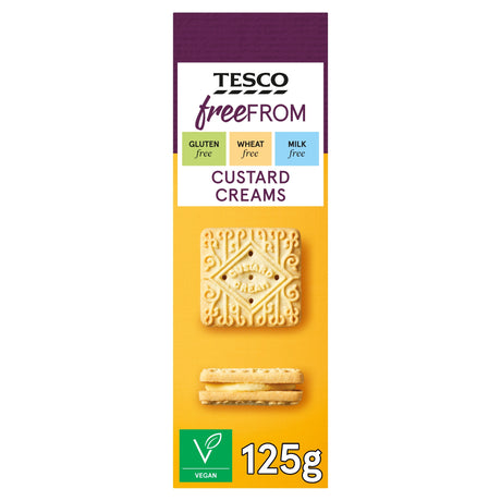 Tesco Free From Custard Creams Biscuits 125 g