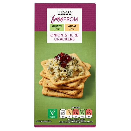 Tesco Free From Onion & Herb Crackers 137 g