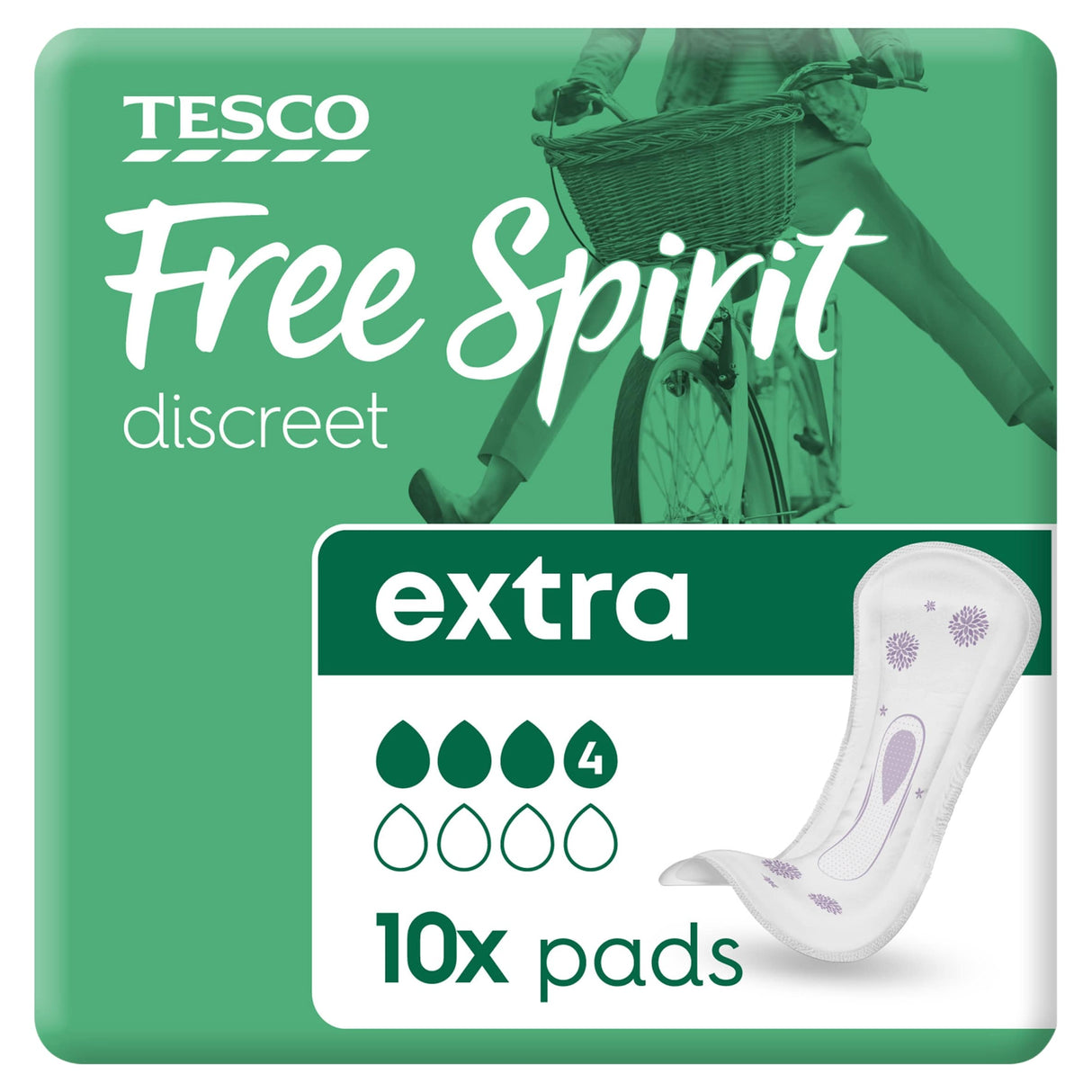 Tesco Free Spirit Extra Pads 10 Pack