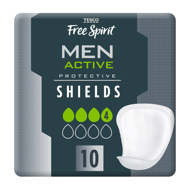 Tesco Free Spirit Men Active Shields 10 Pack