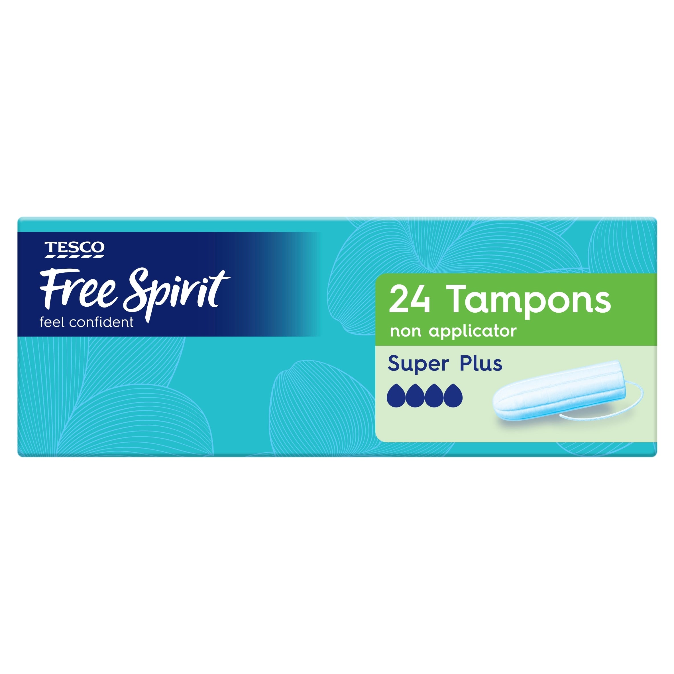 Tesco Free Spirit Non-Applicator Tampons Super Plus 24 Pack