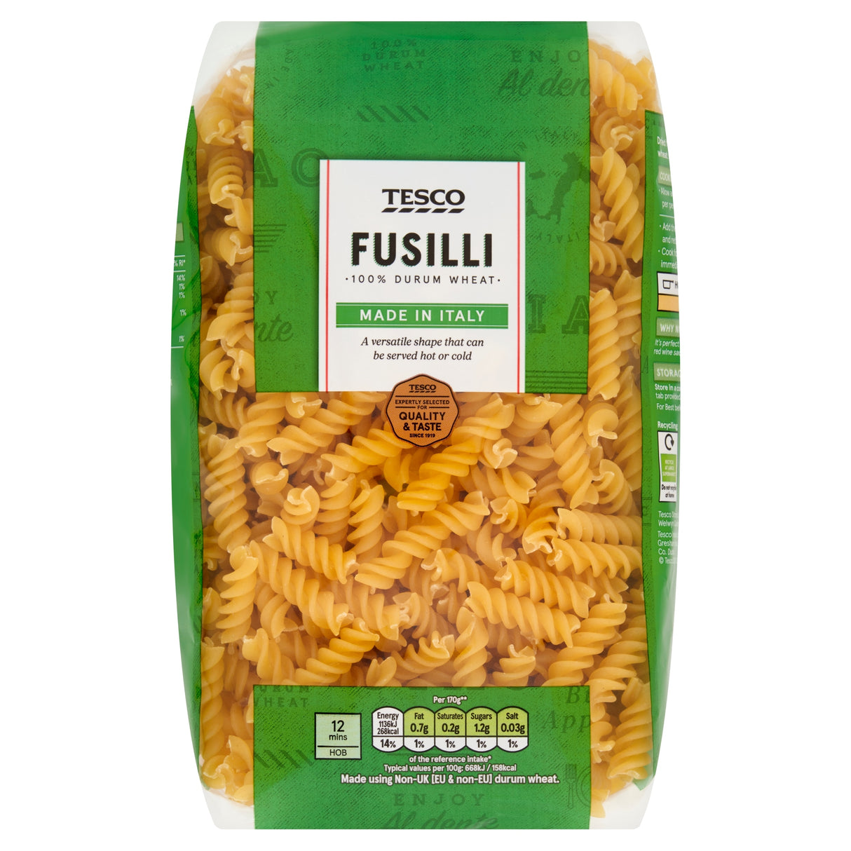 Tesco Fusilli Pasta Twists 1 kg