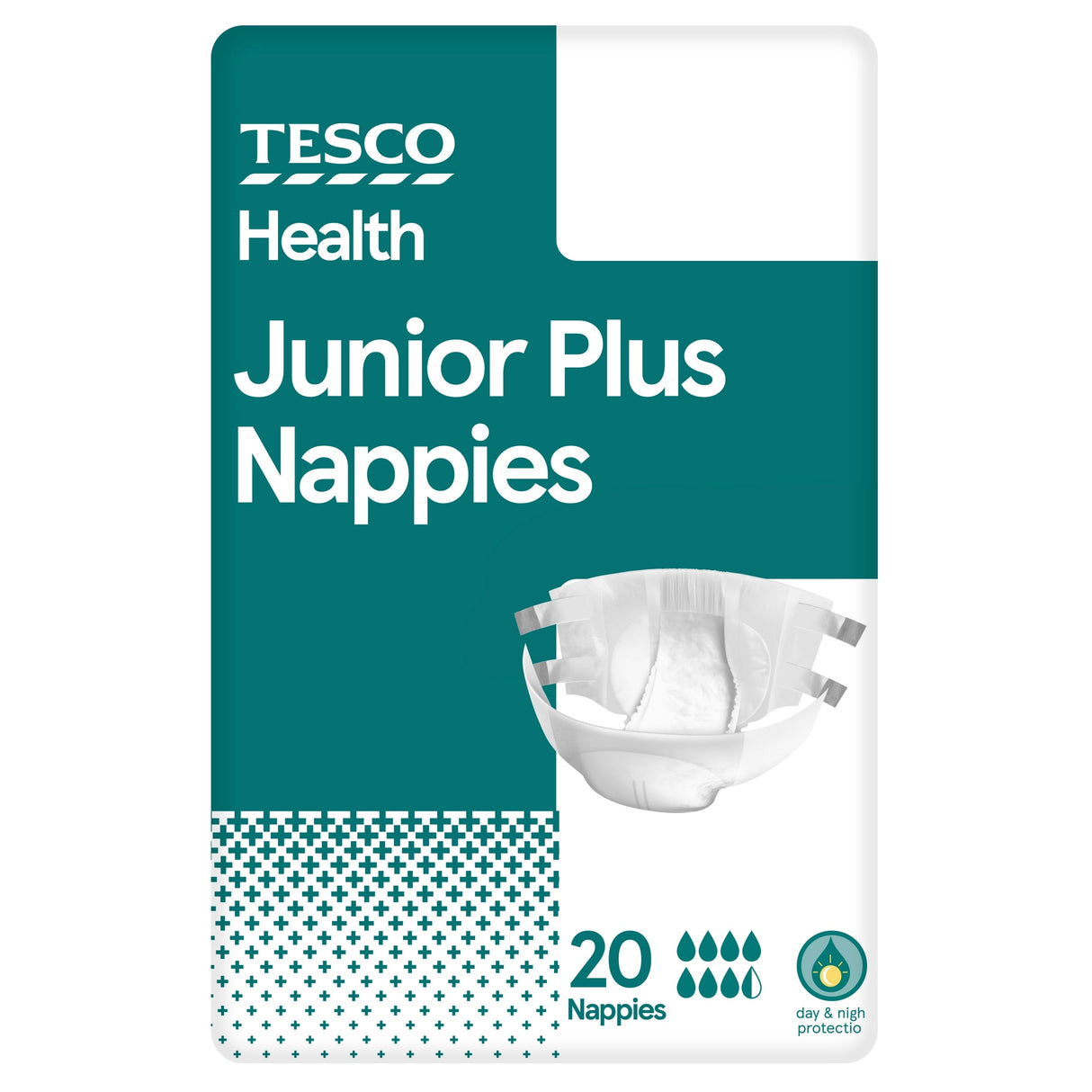 Tesco Health Junior Plus Nappies 20 Pack