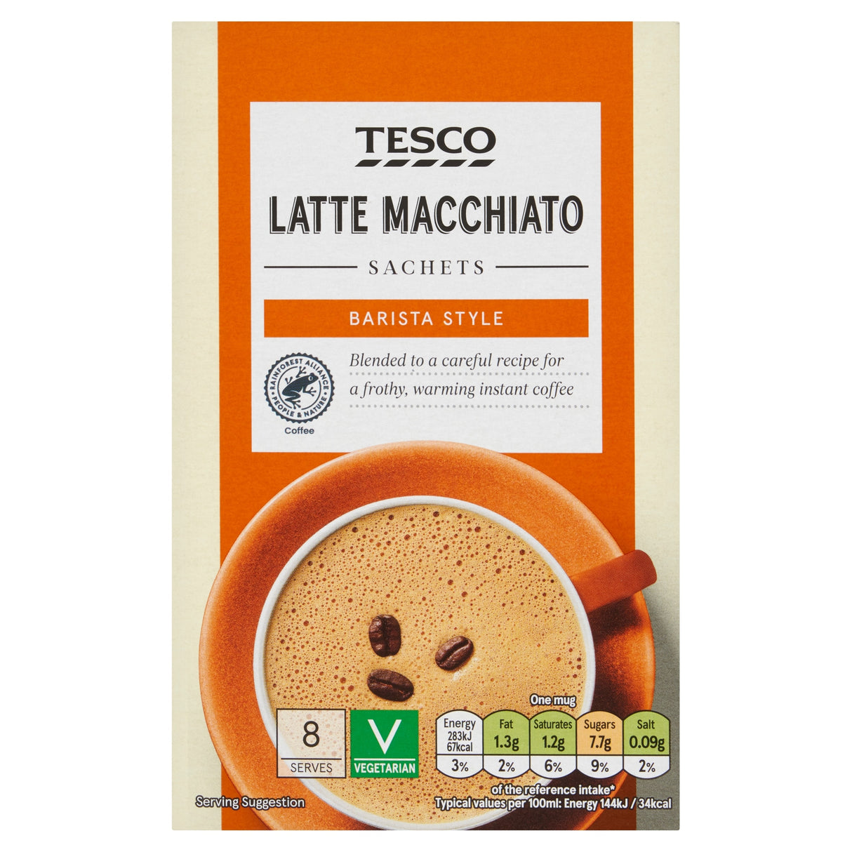 Tesco Latte Macchiato Sachets 124 g x8