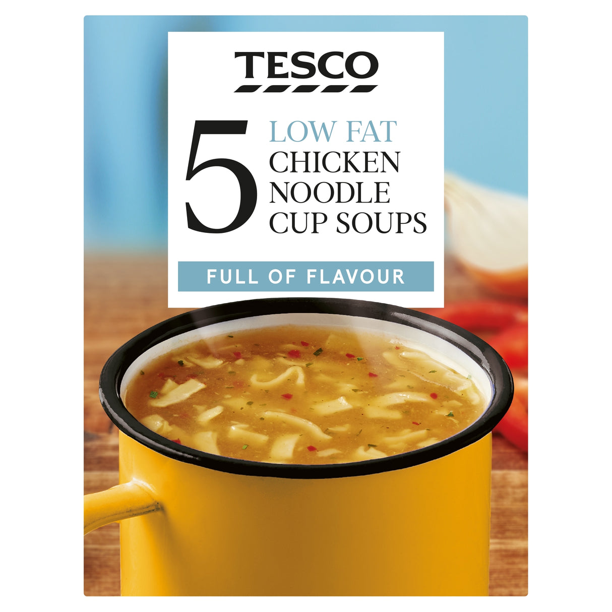 Tesco Low Fat Chicken Noodle Cup Soup 5 Pack 65 g