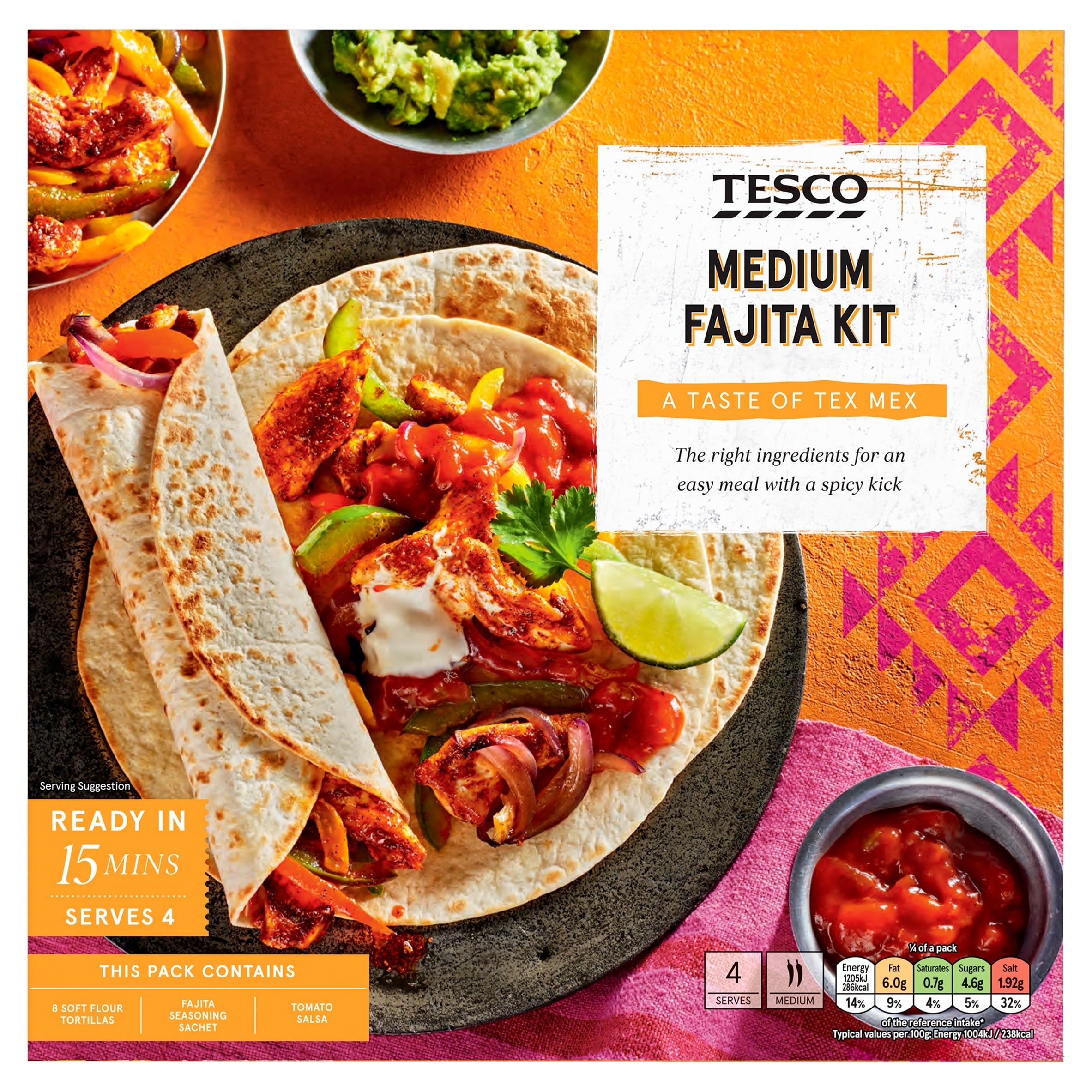 Tesco Medium Fajita Kit 475 g