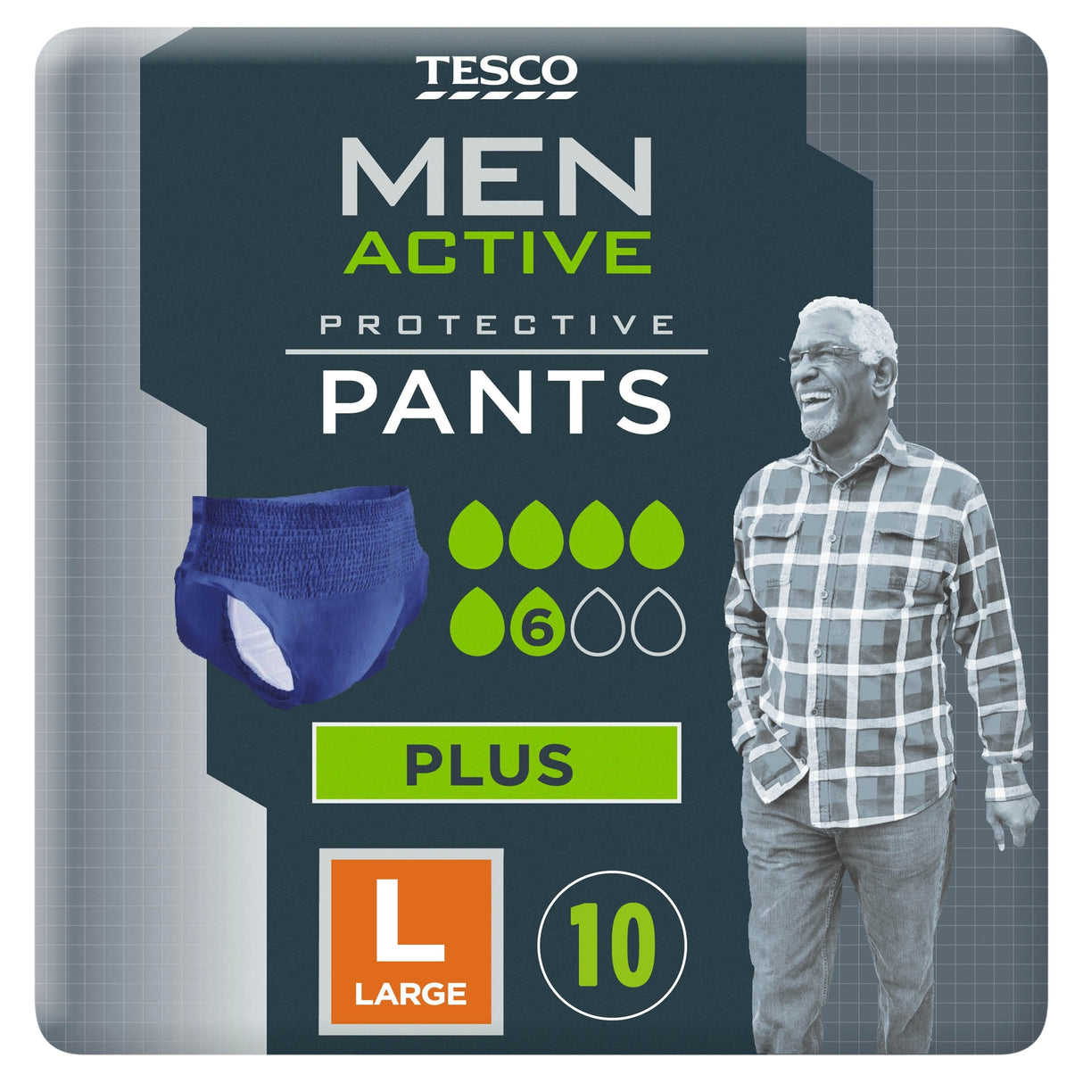 Tesco Men Active Protective Pants Plus Large 10 Pack