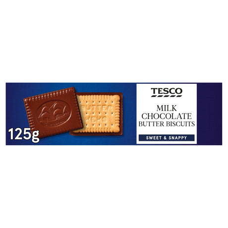 Tesco Milk Chocolate Butter Biscuits 125 g