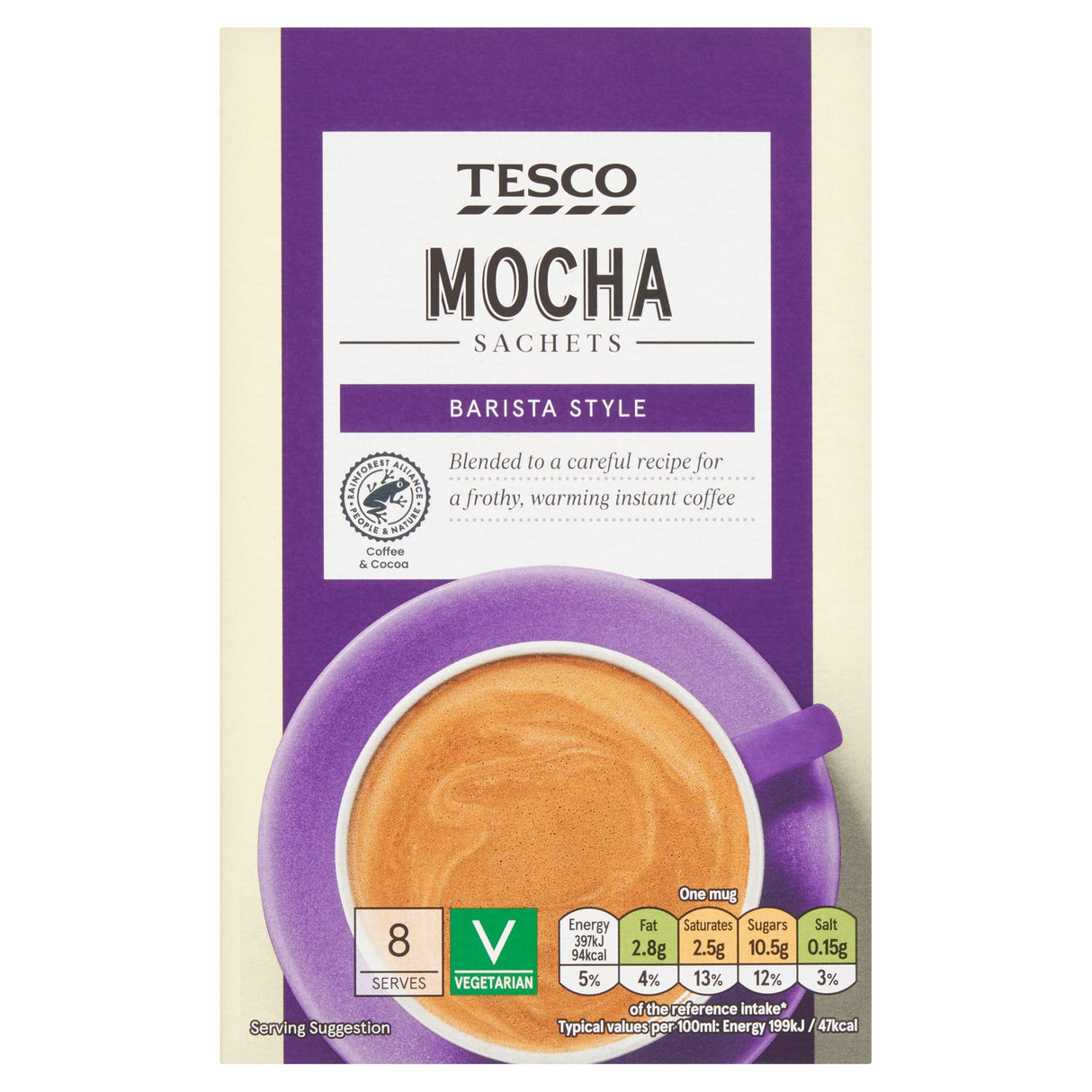 Tesco Mocha Sachets 160 g 8 x 20 g