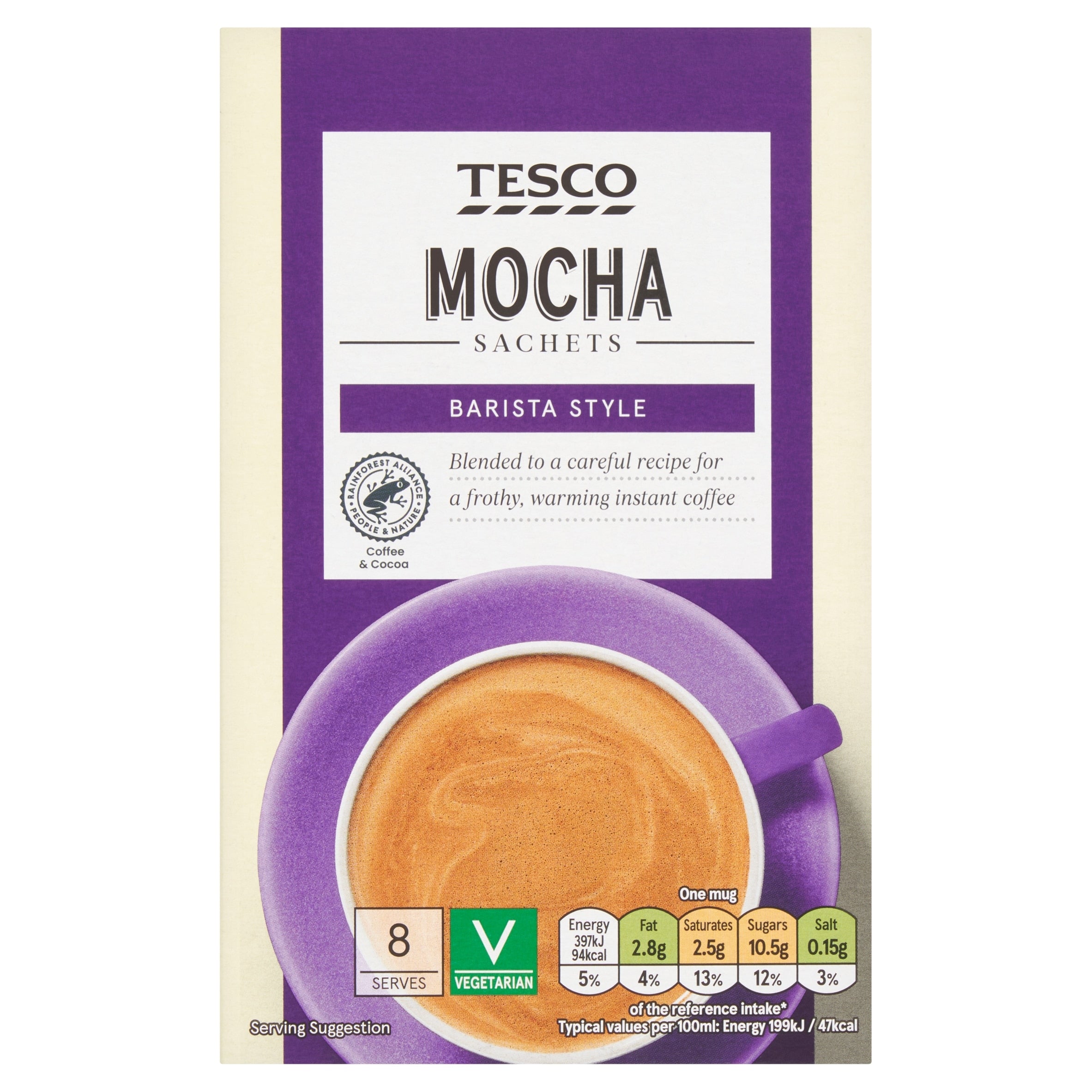 Tesco Mocha Sachets 160 g 8 x 20 g
