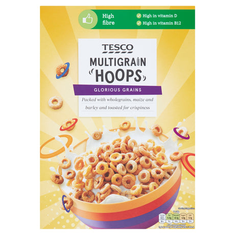 Tesco Multi Grain Hoops Cereal 375 g