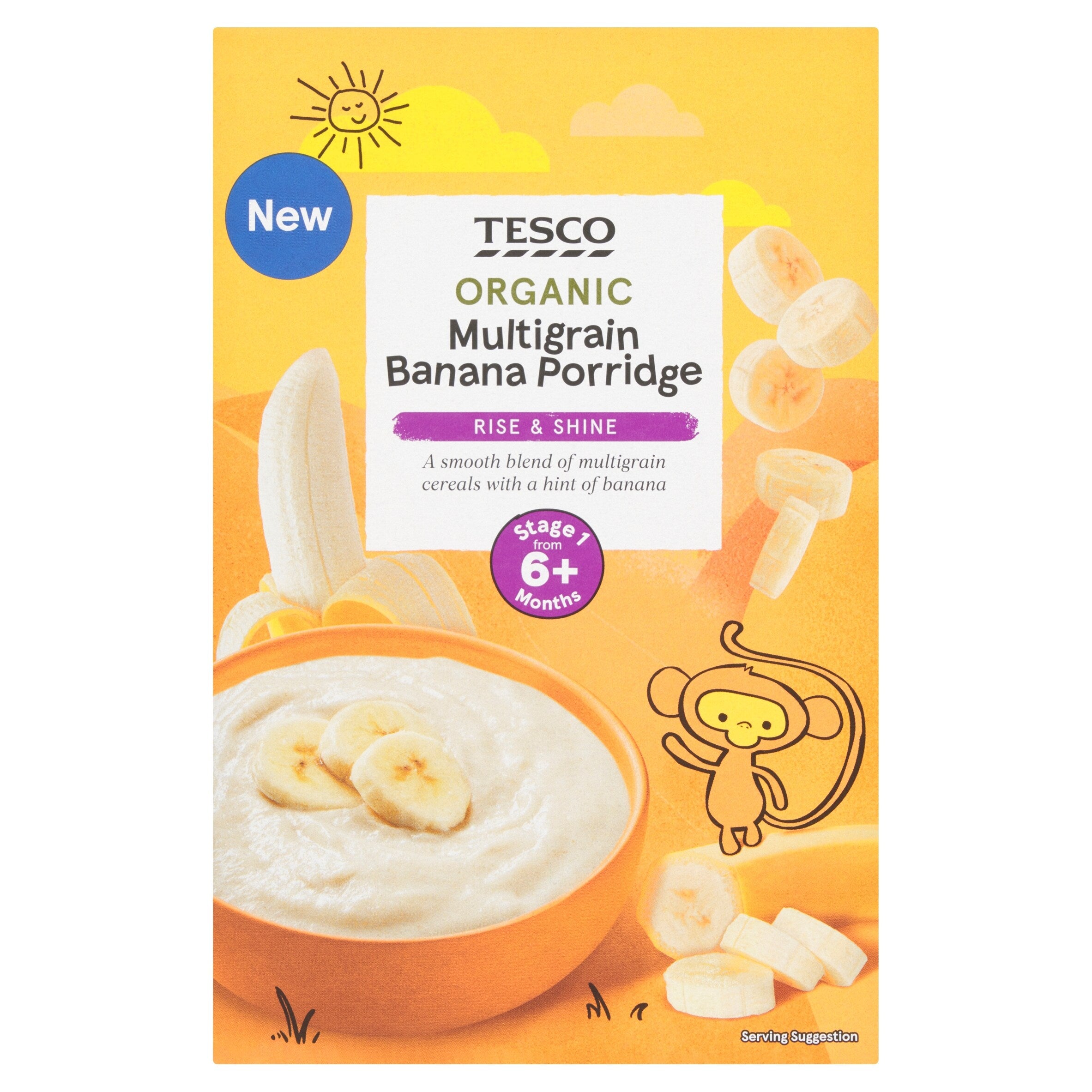Tesco Organic Multi Grain Banana Porridge 120 g