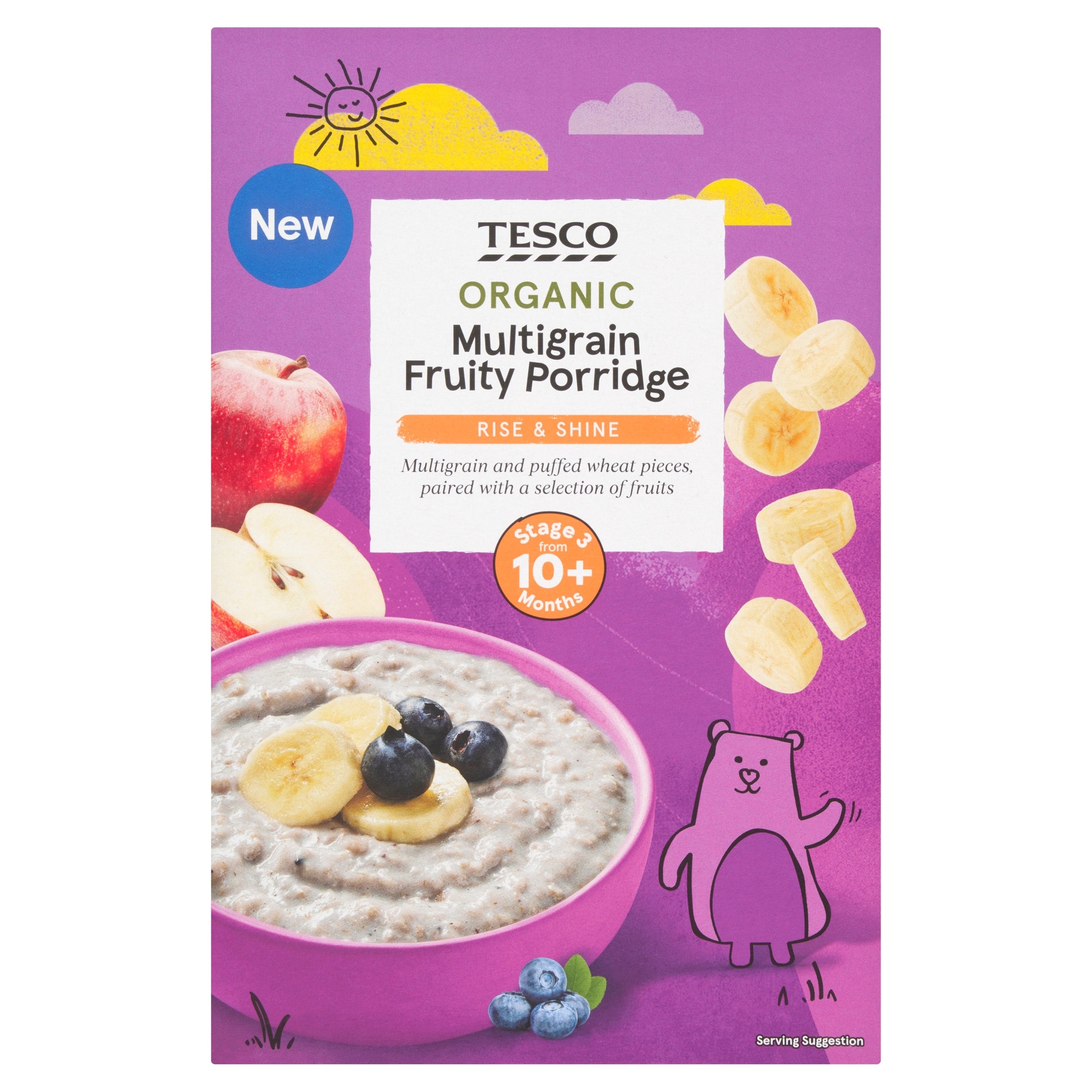 Tesco Organic Multi Grain Fruity Porridge 200 g