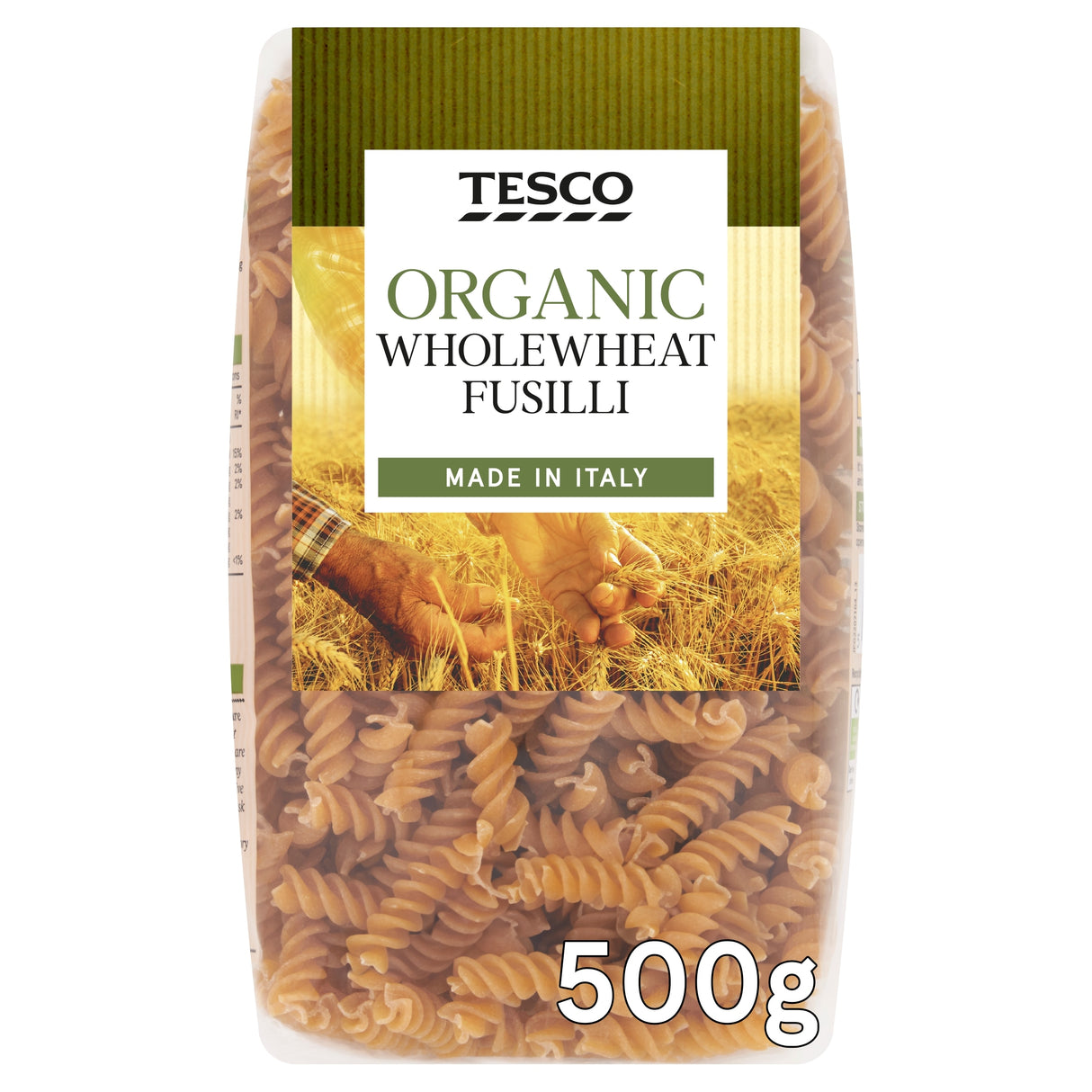 Tesco Organic Whole Wheat Fusilli 500 g