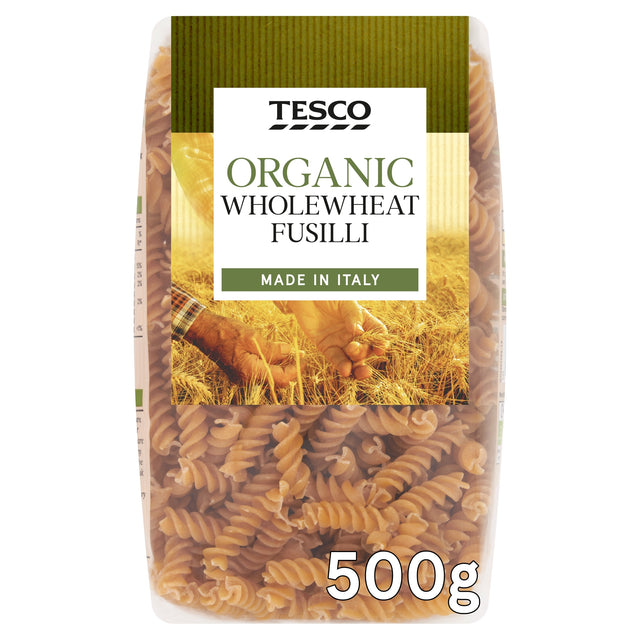 Tesco Organic Whole Wheat Fusilli 500 g
