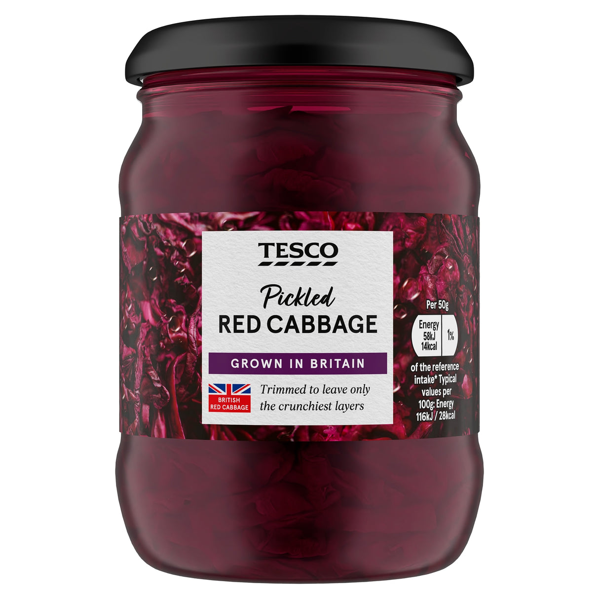 Tesco Pickled Red Cabbage 340 g