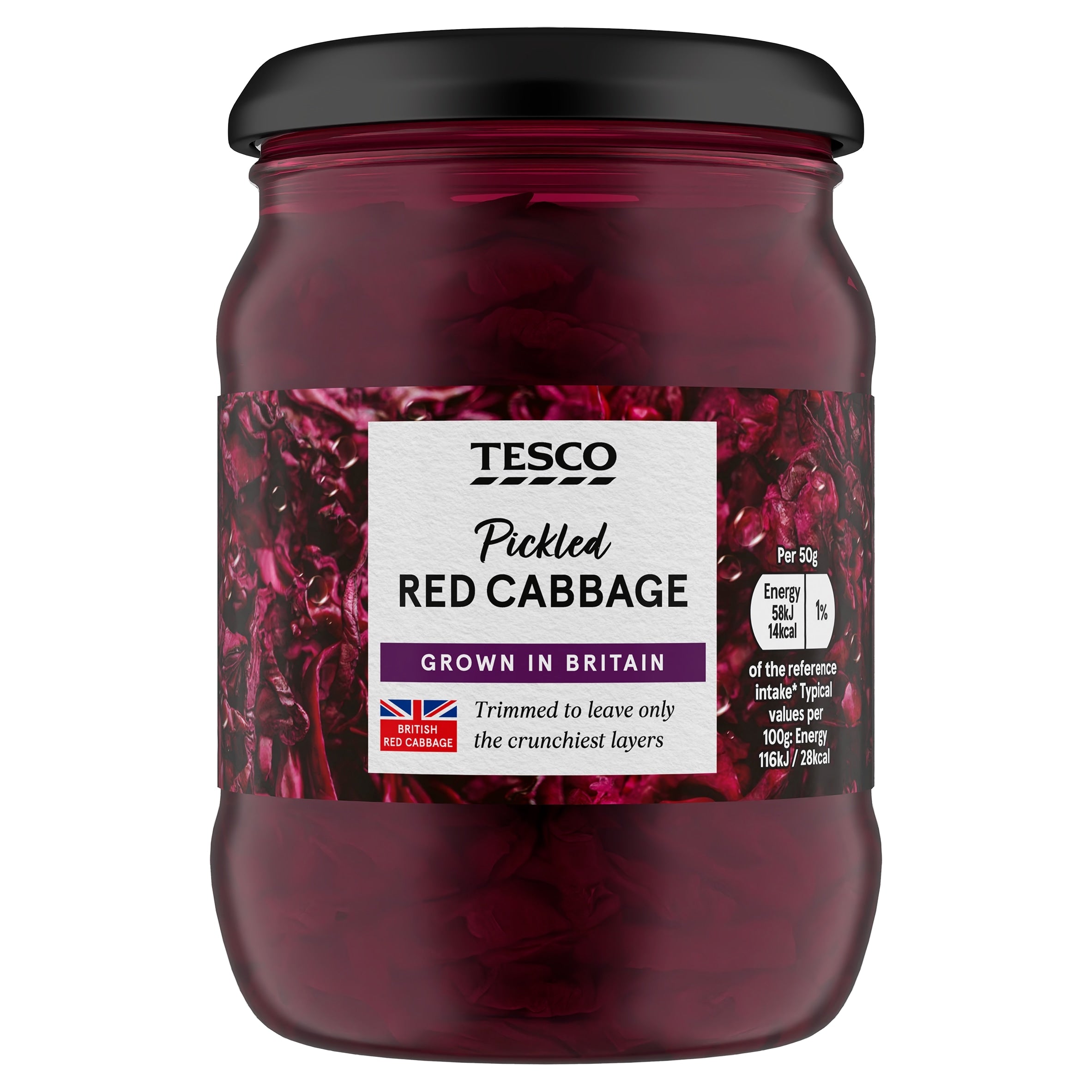 Tesco Pickled Red Cabbage 340 g