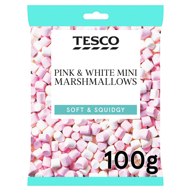 Tesco Pink & White Mini Marshmallows 100 g