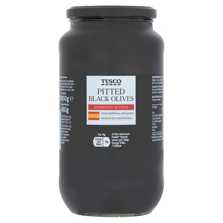 Tesco Pitted Black Olives 900 g