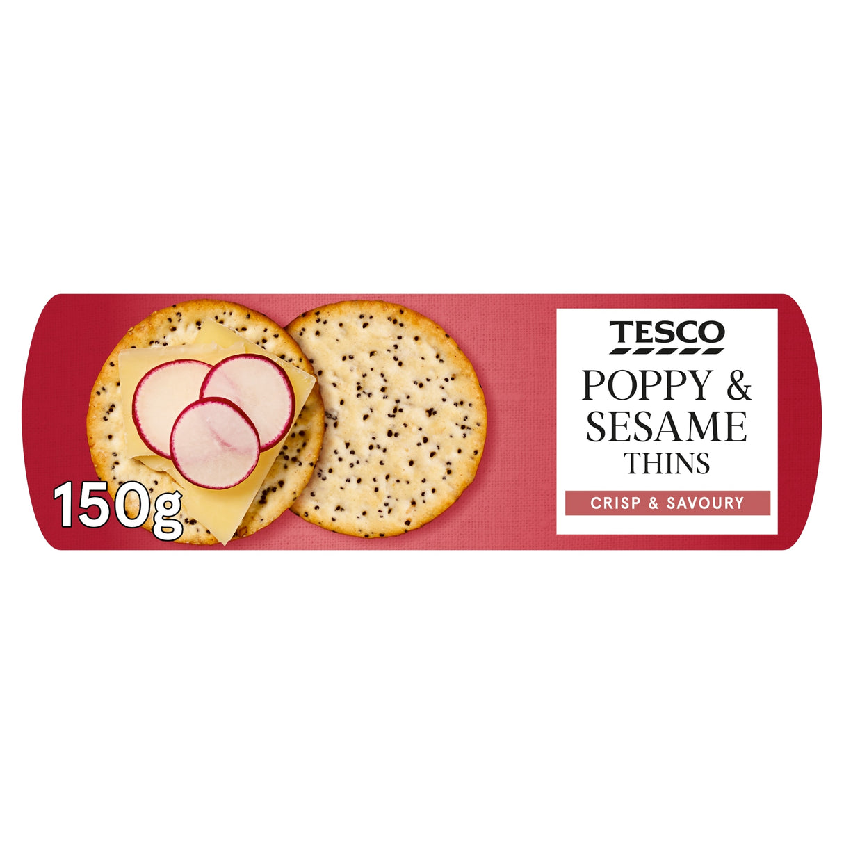 Tesco Poppy & Sesame Thins 150 g