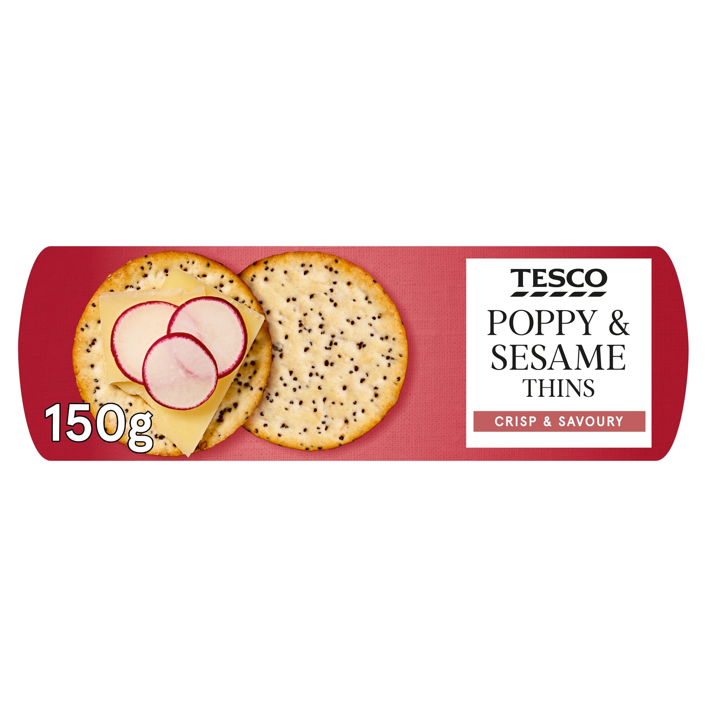 Tesco Poppy & Sesame Thins 150 g