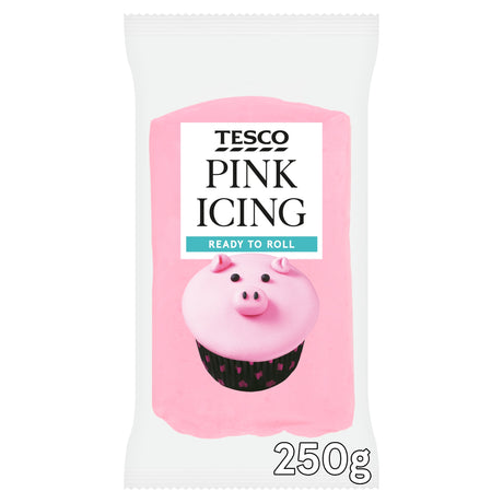 Tesco Ready To Roll Pink Icing 250 g