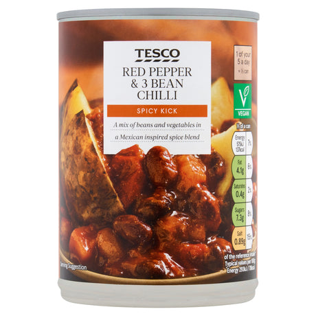 Tesco Red Pepper & 3 Bean Chilli 392 g