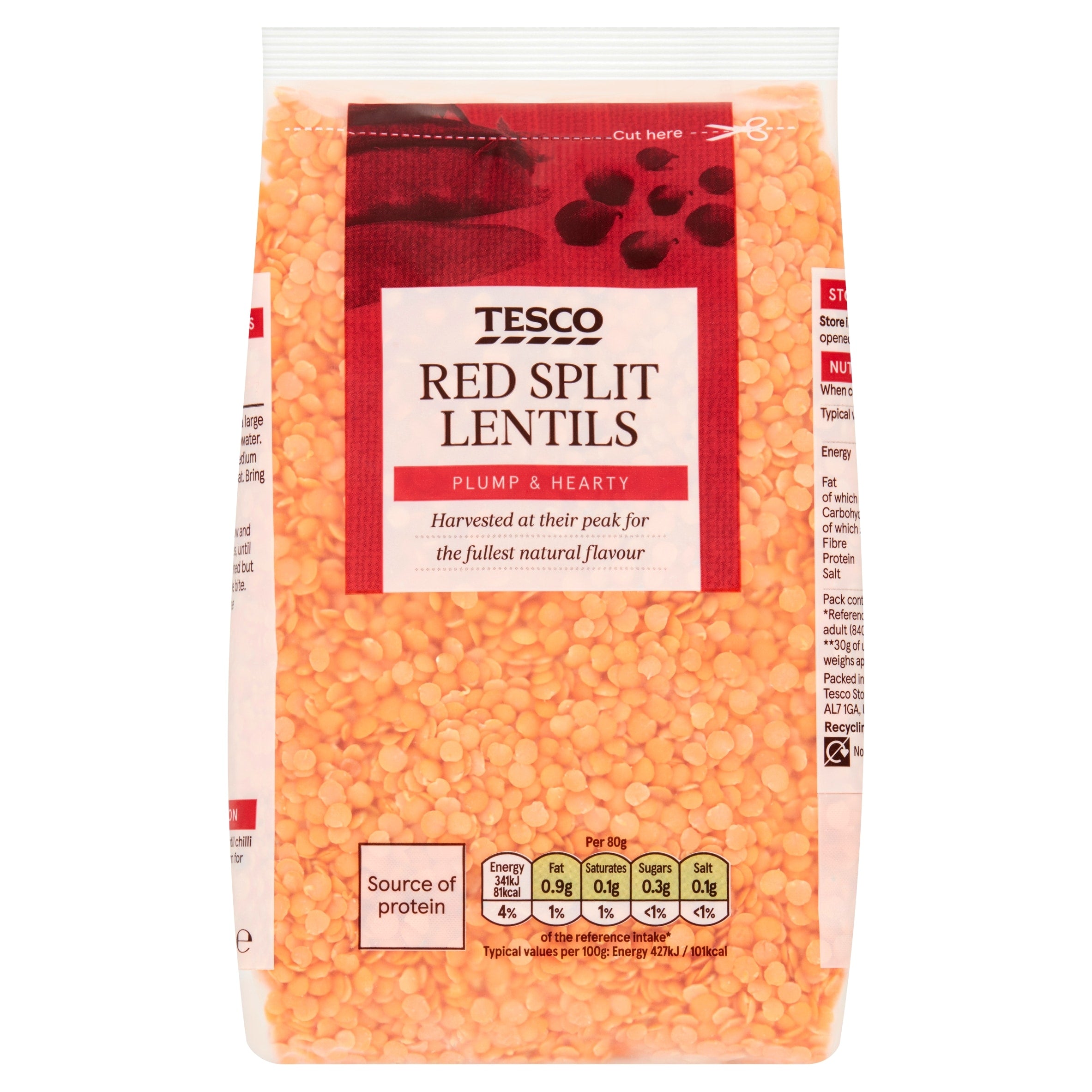 Tesco Red Split Lentils 500 g