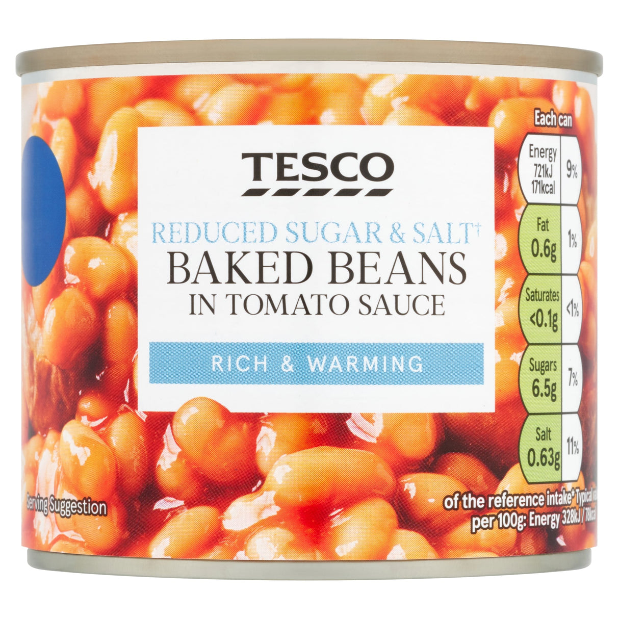 Tesco Reduced Sugar & Salt Baked Beans 220 g