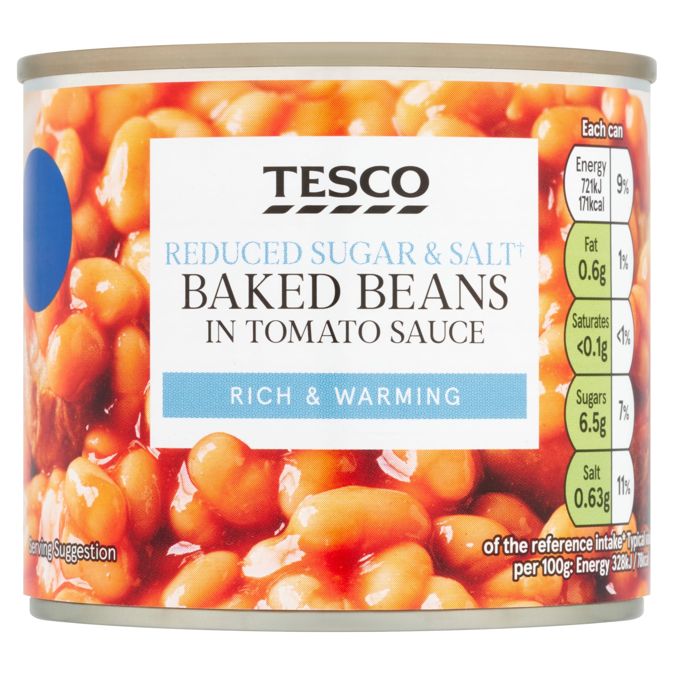 Tesco Reduced Sugar & Salt Baked Beans 220 g