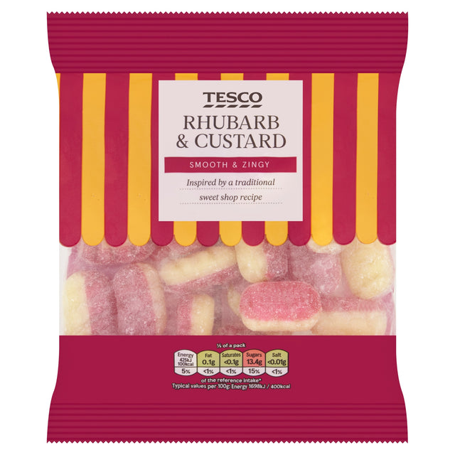 Tesco Rhubarb & Custard Sweets 200 g