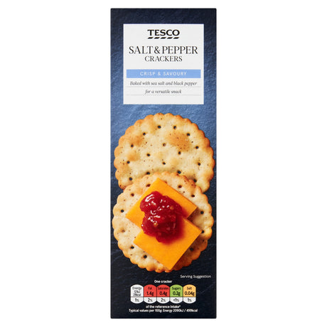 Tesco Salt & Pepper Crackers 185 g