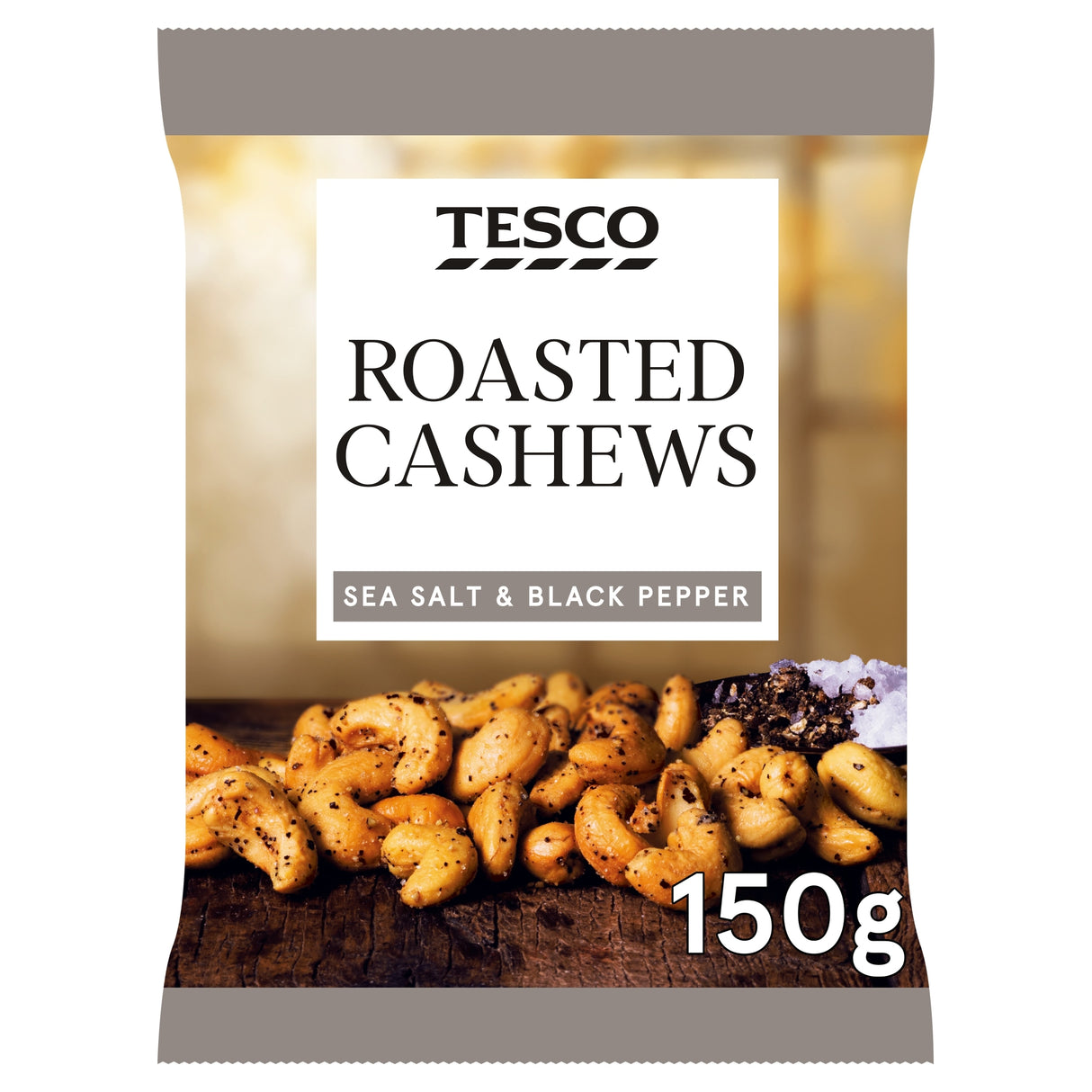 Tesco Sea Salt & Black Pepper Cashew Nuts 150 g