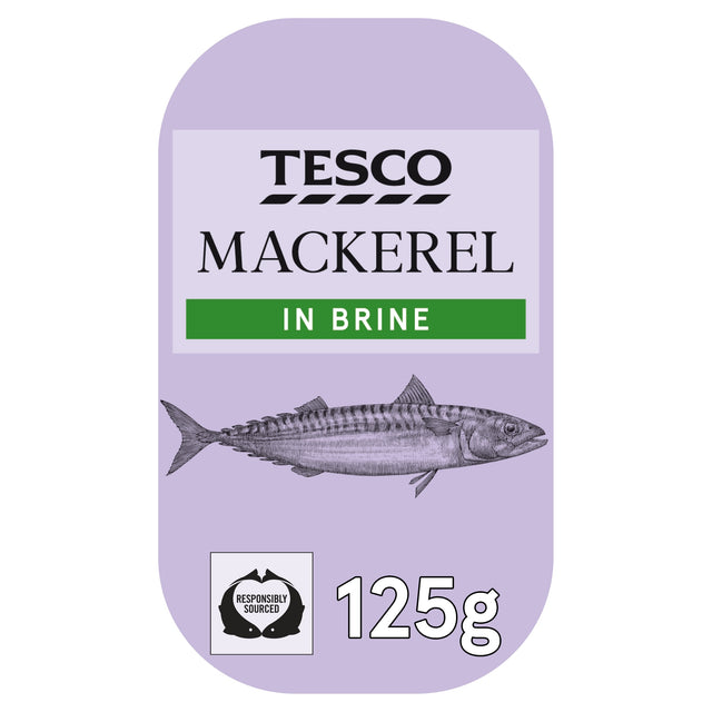 Tesco Skinless Boneless Scottish Mackerel In Brine 125 g