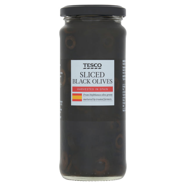 Tesco Sliced Black Olives In Brine 340 g