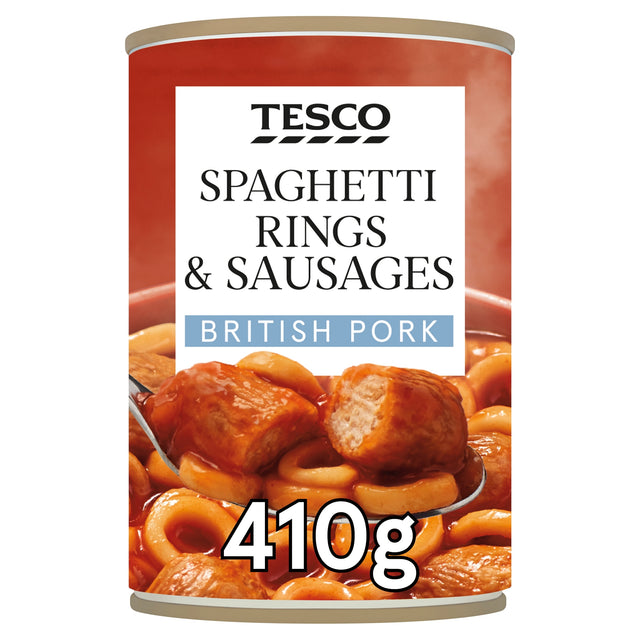 Tesco Spaghetti Rings Sausages In Tomato Sauce 410 g